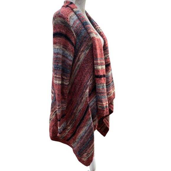 American Eagle Oversized Duster Cardigan Sweater Multicolor Striped Size M - Picture 2 of 12